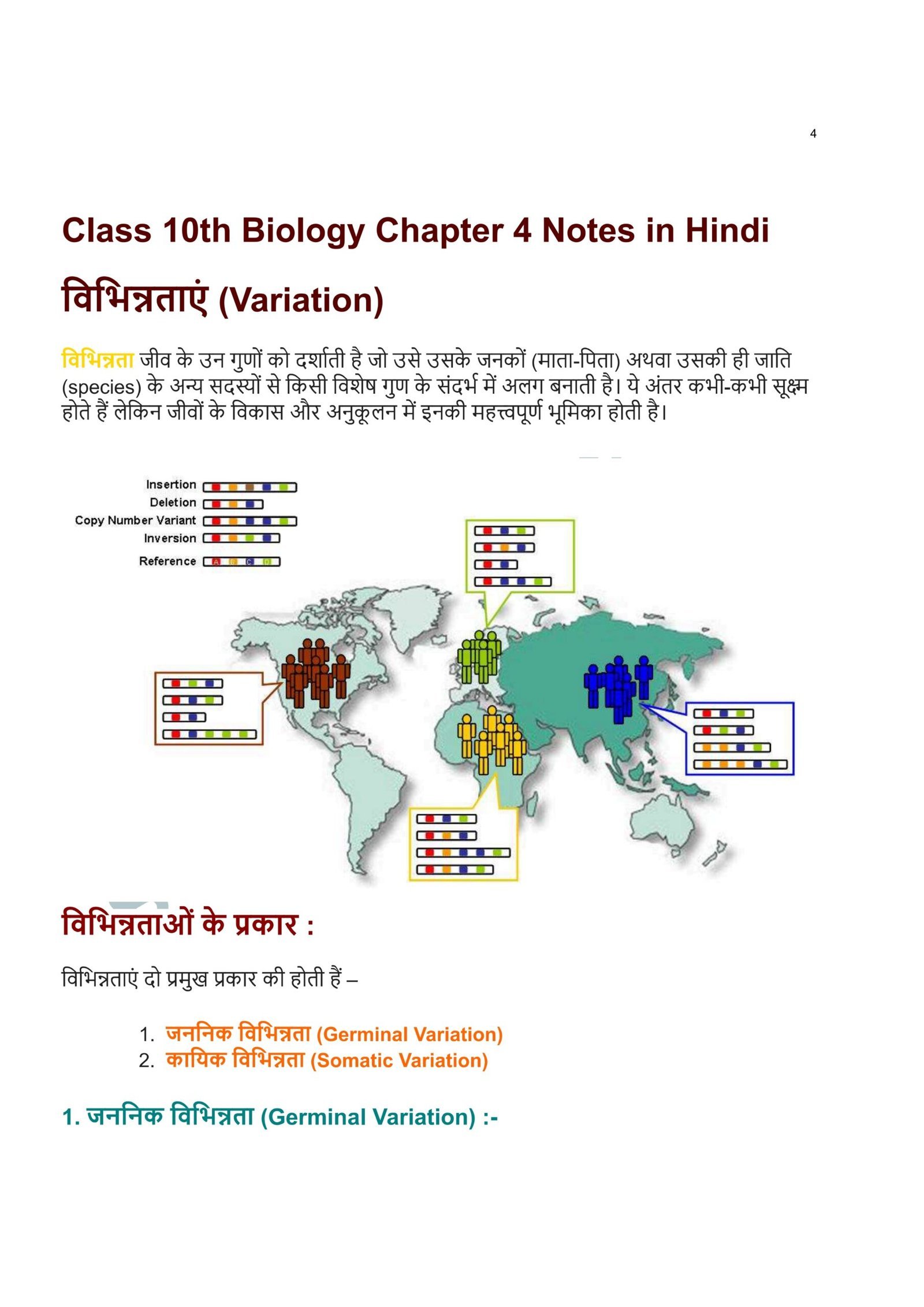 Class 10th Biology Chapter 4 Notes in Hindi
