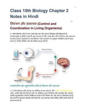 Class 10th Biology Chapter 2 Notes in Hindi