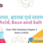 Class 10th Chemistry Chapter 2 Notes in Hindi