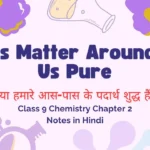 Class 9 Chemistry Chapter 2 Notes in Hindi