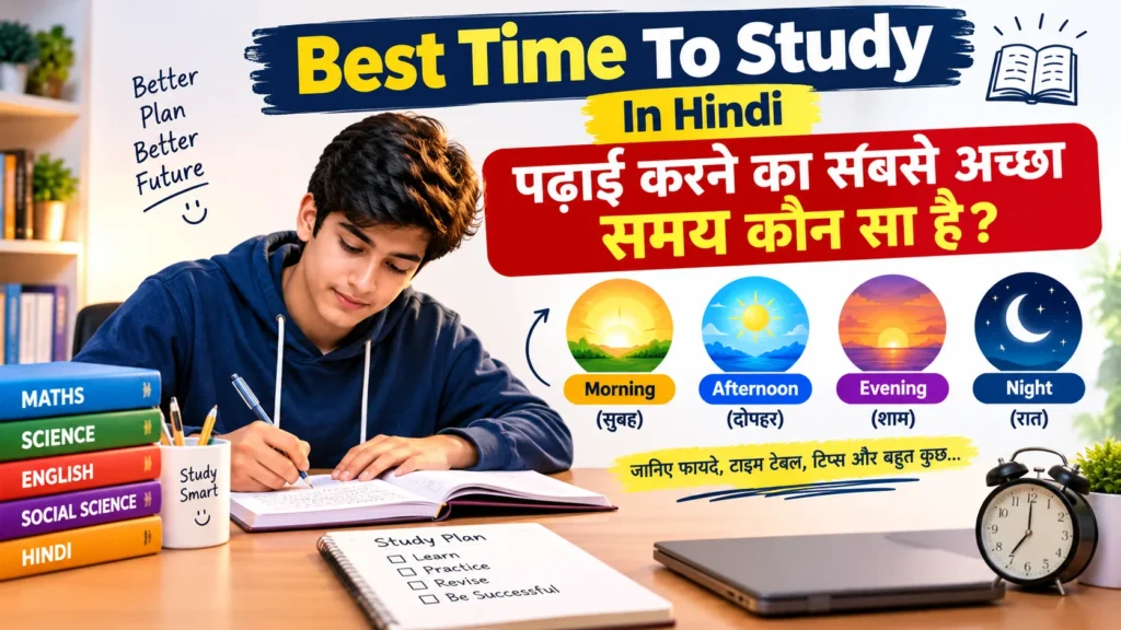 Best Time To Study In Hindi
